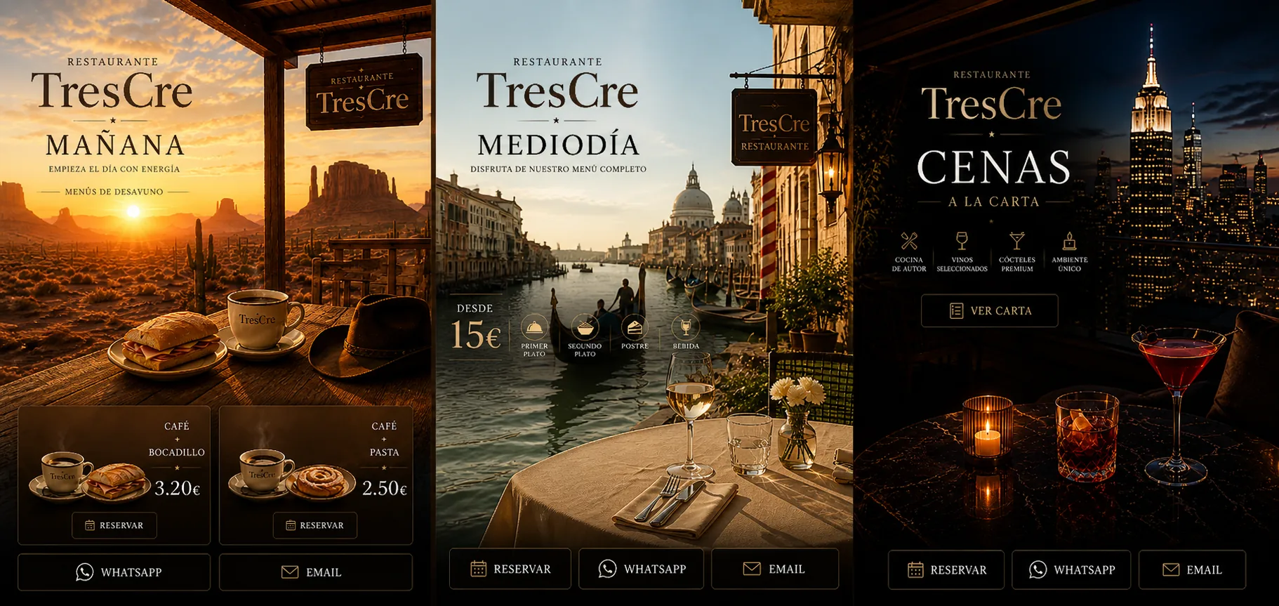 Producci&oacute;n visual para restaurante TresCre